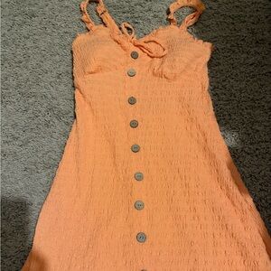 Bright orange dress